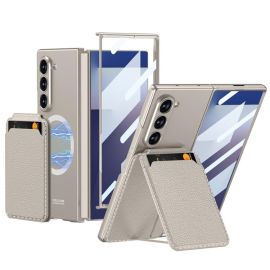 GKK 2IN1 Ochranný kryt s MagSafe a pouzdrem na karty Samsung Galaxy Z Fold7 5G TITANIUM GREY