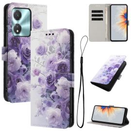 ART Peněženkový obal pro Honor X5c Plus PURPLE ROSE