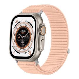 xDfind NYLON Vyměnitelný řemínek pro Apple Watch 38 / 40 / 41 / Apple Watch 10 / 11 42mm světle růžový