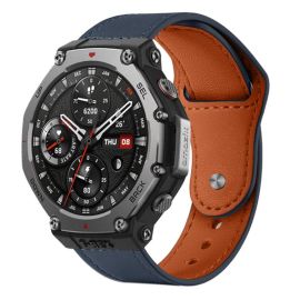 xDfind LEATHER Kožený řemínek pro Amazfit T-Rex 3 modrý