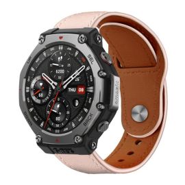 xDfind LEATHER Kožený řemínek pro Amazfit T-Rex 3 růžový