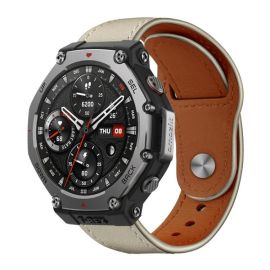 xDfind LEATHER Kožený řemínek pro Amazfit T-Rex 3 béžový