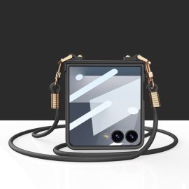 GKK CROSSBODY Ochranný kryt se šňůrkou Samsung Galaxy Z Flip7 5G černý