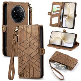 GEOM Peněženkové pouzdro pro Realme 14 Pro+ 5G hnědé