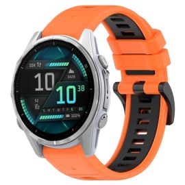 SPORTY Vyměnitelný silikonový řemínek Garmin Fenix 8 43mm oranžová-černá