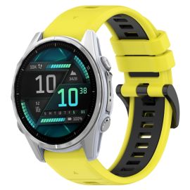 SPORTY Vyměnitelný silikonový řemínek Garmin Fenix 8 43mm žlutá-černá