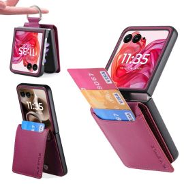 CARD Kryt s přihrádkami pro karty Motorola Razr 60 Ultra bordó