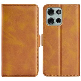 SIDE Peněženkové pouzdro pro Motorola Moto G75 5G světle hnědé