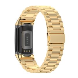CLASSIC Kovový řemínek pro Fitbit Charge 6 zlatý