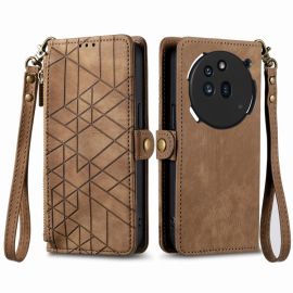 GEOM Peněženkové pouzdro pro Nothing Phone (3a) Pro hnědé