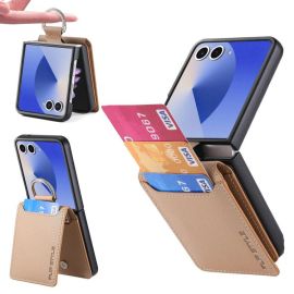 CARD Kryt s přihrádkami pro karty Samsung Galaxy Z Flip7 5G světle hnědý