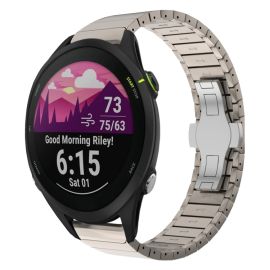 CLASSIC Kovový řemínek pro Garmin Forerunner 255 Music TITANIUM