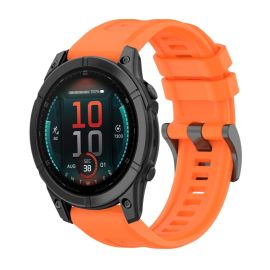 SILICONE Vyměnitelný řemínek pro Garmin Fenix E 47mm oranžový