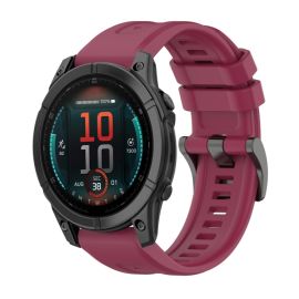 SILICONE Vyměnitelný řemínek pro Garmin Fenix E 47mm bordó