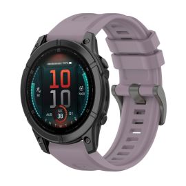 SILICONE Vyměnitelný řemínek pro Garmin Fenix E 47mm fialový