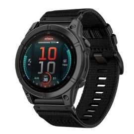 CANVAS Vyměnitelný řemínek pro Garmin Fenix E 47mm černý