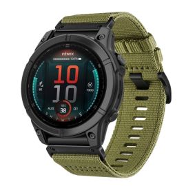 CANVAS Vyměnitelný řemínek pro Garmin Fenix E 47mm ARMY GREEN