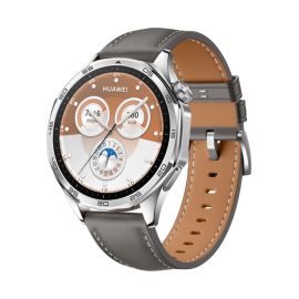 LEATHER Kožený řemínek pro Huawei Watch GT 5 Pro 46mm / GT 6 Pro 46mm šedý