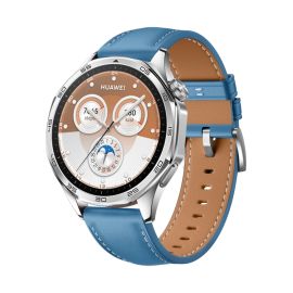 LEATHER Kožený řemínek pro Huawei Watch GT 5 Pro 46mm / GT 6 Pro 46mm modrý