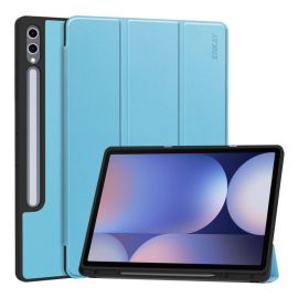 ENKAY LEATHER Zaklápěcí obal pro Samsung Galaxy Tab S10+ světle modrý
