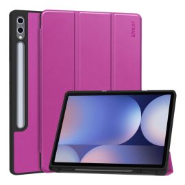 ENKAY LEATHER Zaklápěcí obal pro Samsung Galaxy Tab S10+ fialový