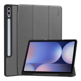 ENKAY LEATHER Zaklápěcí obal pro Samsung Galaxy Tab S10 Ultra šedý