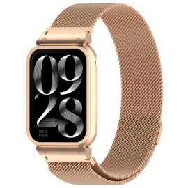 SET MILANESE Kovový obal na hodinky + řemínek Xiaomi Smart Band 9Pro ROSE GOLD