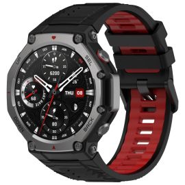 SPORTY Vyměnitelný silikonový řemínek Amazfit T-Rex 3BLACK RED