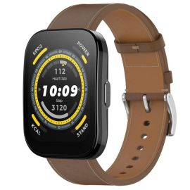 LEATHER Kožený řemínek pro Amazfit Bip 5 / Bip 5 Unity hnědý