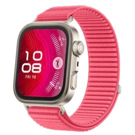 NYLON Vyměnitelný řemínek pro Huawei Watch Fit 4 / Fit 4 Pro tmavě růžový