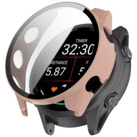 PC FULL COVER Plastový kryt se sklem pro Garmin Forerunner 970 růžový