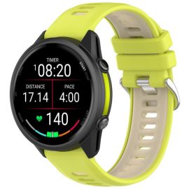 SPORTY Vyměnitelný silikonový řemínek Garmin Forerunner 970 zeleno-béžový
