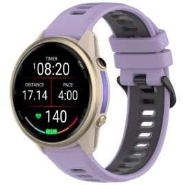 SPORTY Vyměnitelný silikonový řemínek Garmin Forerunner 970 fialovo-šedý