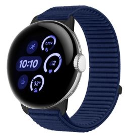 NYLON Vyměnitelný řemínek pro Google Pixel Watch / Pixel Watch 2 / Pixel Watch 3 41mm / Pixel Watch 4 41mm tmavě modrý