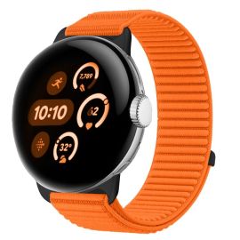 NYLON Vyměnitelný řemínek pro Google Pixel Watch / Pixel Watch 2 / Pixel Watch 3 41mm / Pixel Watch 4 41mm oranžový