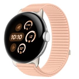 NYLON Vyměnitelný řemínek pro Google Pixel Watch / Pixel Watch 2 / Pixel Watch 3 41mm / Pixel Watch 4 41mm světle růžový