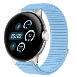 NYLON Vyměnitelný řemínek pro Google Pixel Watch / Pixel Watch 2 / Pixel Watch 3 41mm / Pixel Watch 4 41mm světle modrý
