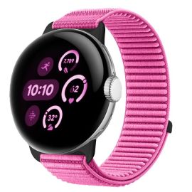 NYLON Vyměnitelný řemínek pro Google Pixel Watch / Pixel Watch 2 / Pixel Watch 3 41mm / Pixel Watch 4 41mm tmavě růžový