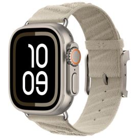 TWILL BAND Nylonový řemínek pro Apple Watch 44 / 45 / 46 / 49mm béžový