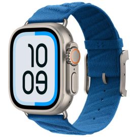 TWILL BAND Nylonový řemínek pro Apple Watch 44 / 45 / 46 / 49mm světle modrý