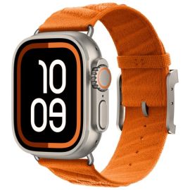 TWILL BAND Nylonový řemínek pro Apple Watch 44 / 45 / 46 / 49mm oranžový