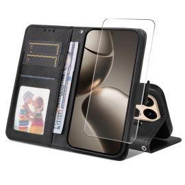 ENKAY PREMIUM SET Peněženkové pouzdro a ochranné sklo Xiaomi 15T Pro černé