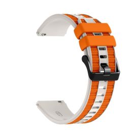 SPORTOVNÍ Vyměnitelný silikonový řemínek Huawei Watch Ultimate 2 oranžový-béžový