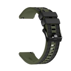 Sportovní Vyměnitelný silikonový řemínek Huawei Watch Ultimate 2 zeleno-černý