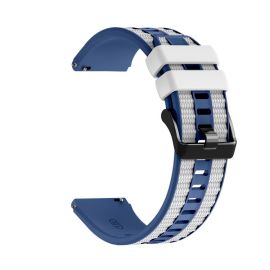 Sportovní Vyměnitelný silikonový řemínek Huawei Watch Ultimate 2 modro-bílý