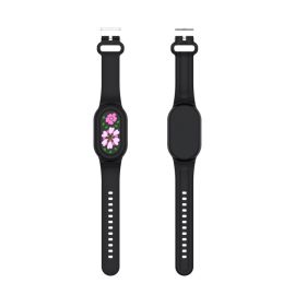 CARTOON Dětský silikonový řemínek na Samsung Galaxy SmartTag 2BLACK FLOWER
