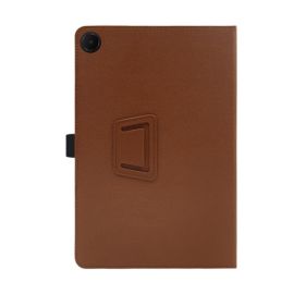 LEATHER Zaklápěcí pouzdro pro TCL Tab 10L Gen 2 hnědé