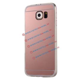 Zrcadlový silikonový obal Samsung Galaxy S7 Edge růžový