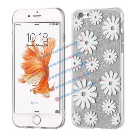 SHINY FLOWERS Ochranný obal Apple iPhone 6 / 6S stříbrný