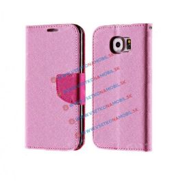 FANCY Peňaženkové ochranné pouzdro Samsung Galaxy S7 růžové